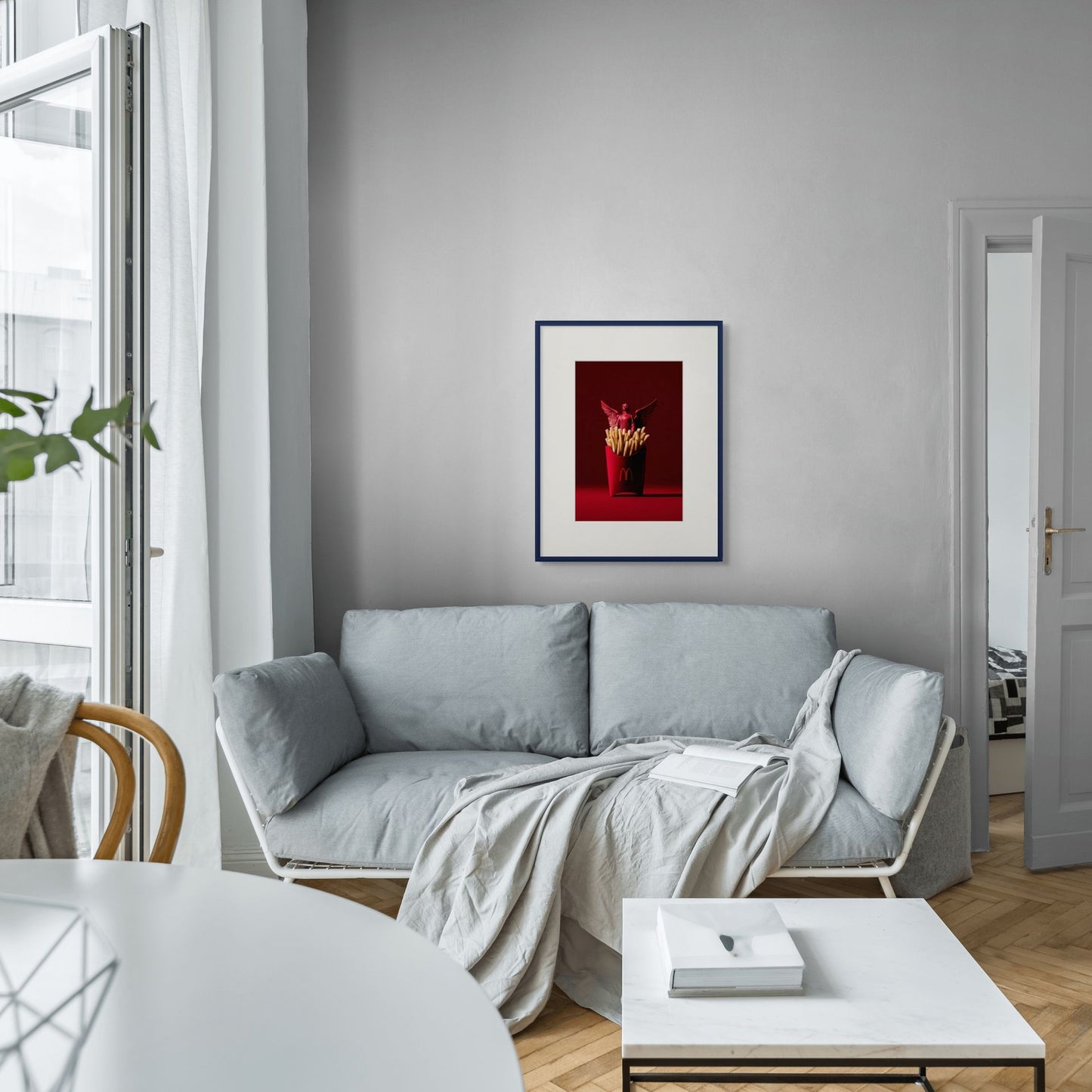 "Fries & Angel" 18 x 12 in. | AI Art | Limited Edition | Signed