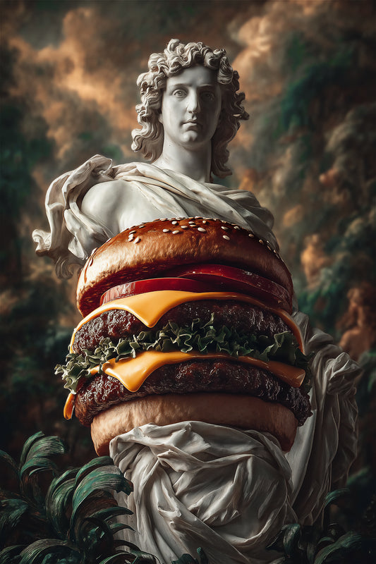 "Inner Burger" 12 x 18 in. | AI Art | Limited Edition | Signed